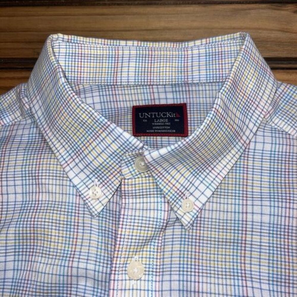 UNTUCKit‎ Marzano Button Up Shirt Mens Size Large Size Wrinkle Free Long Sleeve - Picture 9 of 9